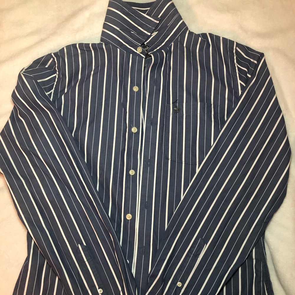 Navy Blue A&F Dress Shirt